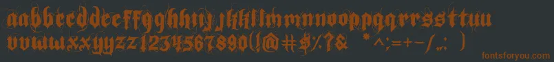 IndoctrineJlloyd Font – Brown Fonts on Black Background