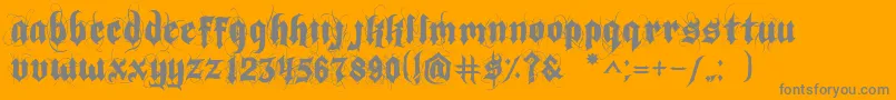 IndoctrineJlloyd Font – Gray Fonts on Orange Background