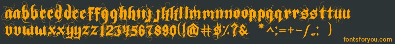 IndoctrineJlloyd Font – Orange Fonts on Black Background