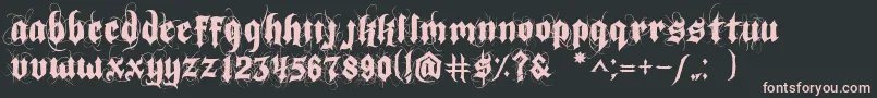 IndoctrineJlloyd Font – Pink Fonts on Black Background