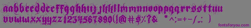 IndoctrineJlloyd Font – Purple Fonts on Gray Background