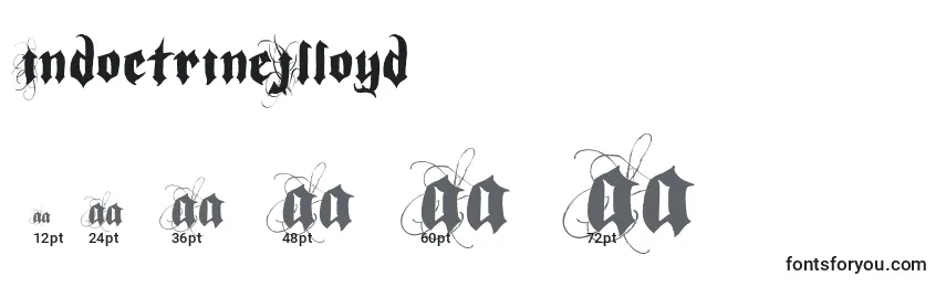 sizes of indoctrinejlloyd font, indoctrinejlloyd sizes