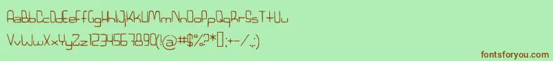 Retrorocket Font – Brown Fonts on Green Background