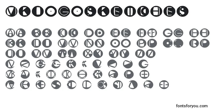 Schriftart Mklogosketches – Alphabet, Zahlen, spezielle Symbole