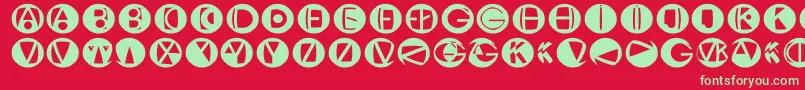 Mklogosketches Font – Green Fonts on Red Background