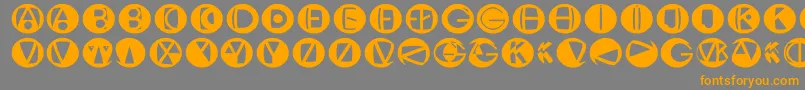 Mklogosketches Font – Orange Fonts on Gray Background