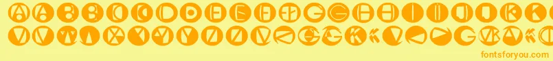 Mklogosketches Font – Orange Fonts on Yellow Background