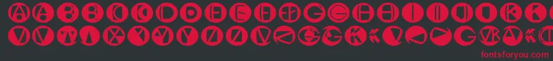 Mklogosketches-fontti – punaiset fontit mustalla taustalla