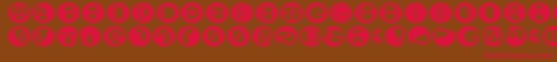 Mklogosketches Font – Red Fonts on Brown Background