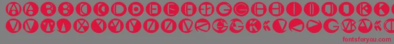 Mklogosketches Font – Red Fonts on Gray Background