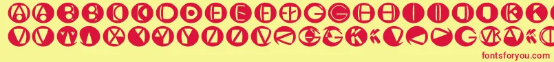 Mklogosketches Font – Red Fonts on Yellow Background