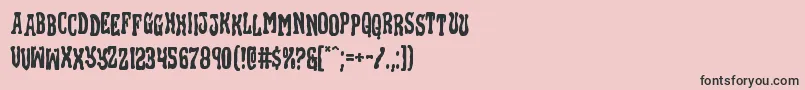 Blackgunkstag Font – Black Fonts on Pink Background