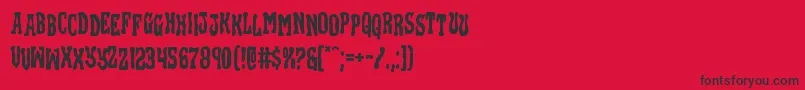 Blackgunkstag Font – Black Fonts on Red Background