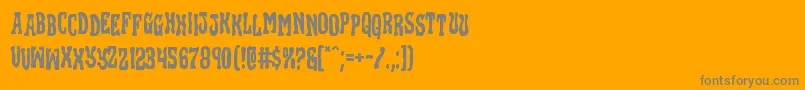 Blackgunkstag-Schriftart – Graue Schriften auf orangefarbenem Hintergrund