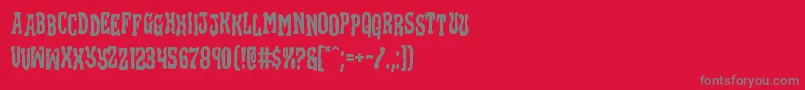 Blackgunkstag Font – Gray Fonts on Red Background