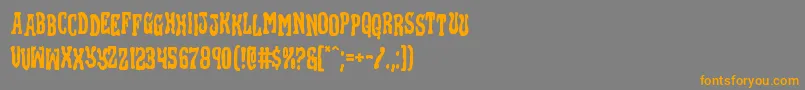 Blackgunkstag Font – Orange Fonts on Gray Background