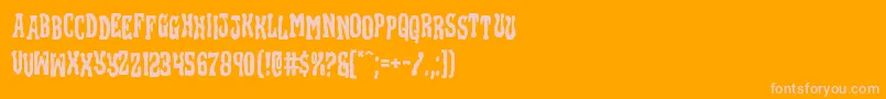 Blackgunkstag Font – Pink Fonts on Orange Background