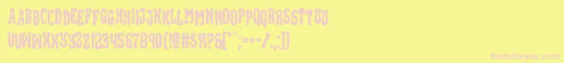 Blackgunkstag Font – Pink Fonts on Yellow Background