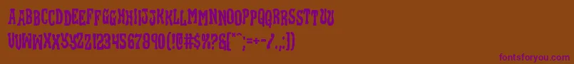 Blackgunkstag Font – Purple Fonts on Brown Background