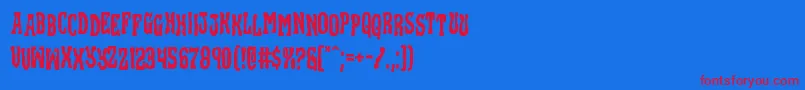 Blackgunkstag Font – Red Fonts on Blue Background