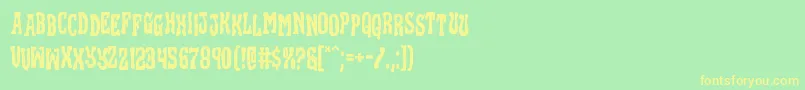 Blackgunkstag Font – Yellow Fonts on Green Background