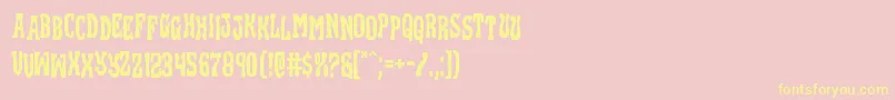 Blackgunkstag Font – Yellow Fonts on Pink Background