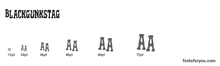 Blackgunkstag Font Sizes