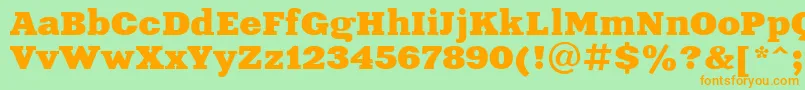 Xne Font – Orange Fonts on Green Background