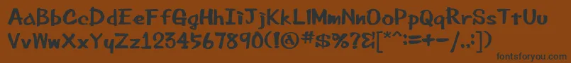 Шрифт Beemarkerink – чёрные шрифты на коричневом фоне