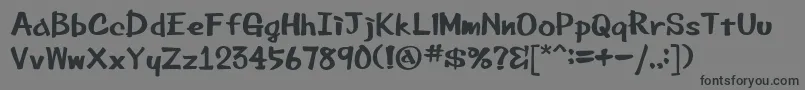 Шрифт Beemarkerink – чёрные шрифты на сером фоне