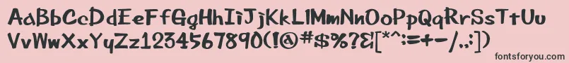 Beemarkerink-fontti – mustat fontit vaaleanpunaisella taustalla