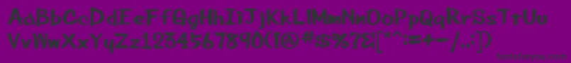 Fonte Beemarkerink – fontes pretas em um fundo violeta