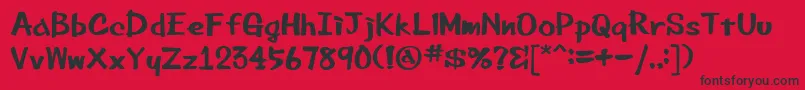 Шрифт Beemarkerink – чёрные шрифты на красном фоне
