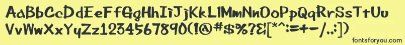 Шрифт Beemarkerink – чёрные шрифты на жёлтом фоне