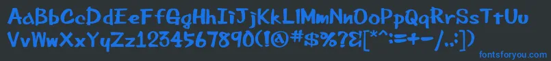 Beemarkerink Font – Blue Fonts on Black Background