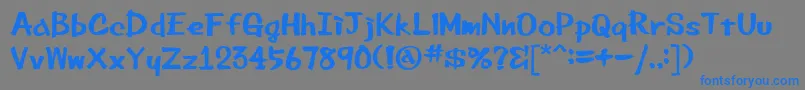 Beemarkerink-fontti – siniset fontit harmaalla taustalla