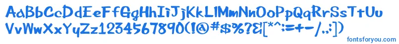 フォントBeemarkerink – 白い背景に青い文字