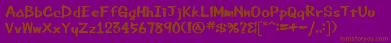 Beemarkerink-Schriftart – Braune Schriften auf violettem Hintergrund