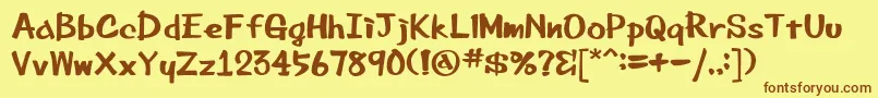 Beemarkerink Font – Brown Fonts on Yellow Background
