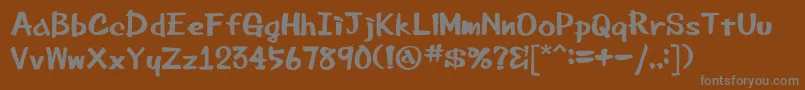 Шрифт Beemarkerink – серые шрифты на коричневом фоне