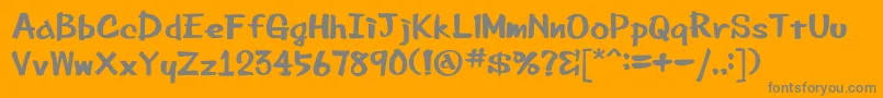 フォントBeemarkerink – オレンジの背景に灰色の文字