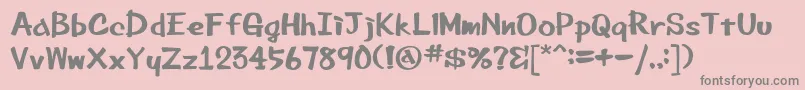 Beemarkerink-Schriftart – Graue Schriften auf rosa Hintergrund