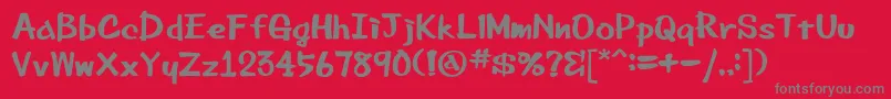 Шрифт Beemarkerink – серые шрифты на красном фоне