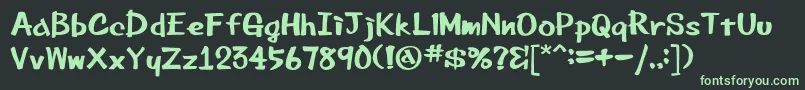 Шрифт Beemarkerink – зелёные шрифты на чёрном фоне
