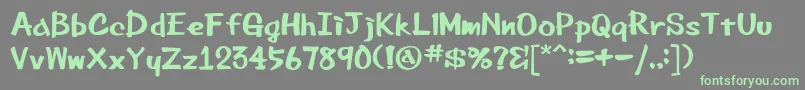 Шрифт Beemarkerink – зелёные шрифты на сером фоне