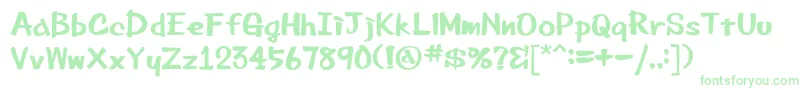 Beemarkerink-Schriftart – Grüne Schriften auf weißem Hintergrund
