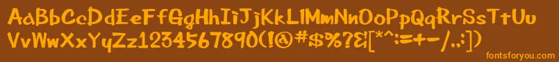 Шрифт Beemarkerink – оранжевые шрифты на коричневом фоне