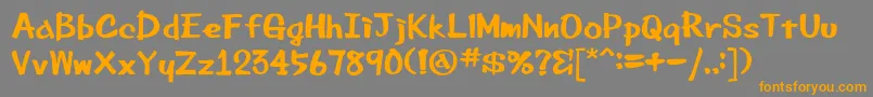 Beemarkerink-Schriftart – Orangefarbene Schriften auf grauem Hintergrund