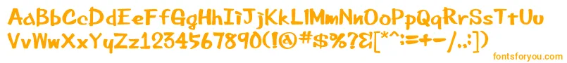 Beemarkerink-fontti – oranssit fontit valkoisella taustalla