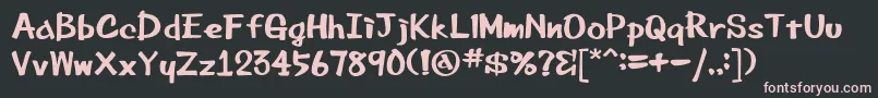 Шрифт Beemarkerink – розовые шрифты на чёрном фоне